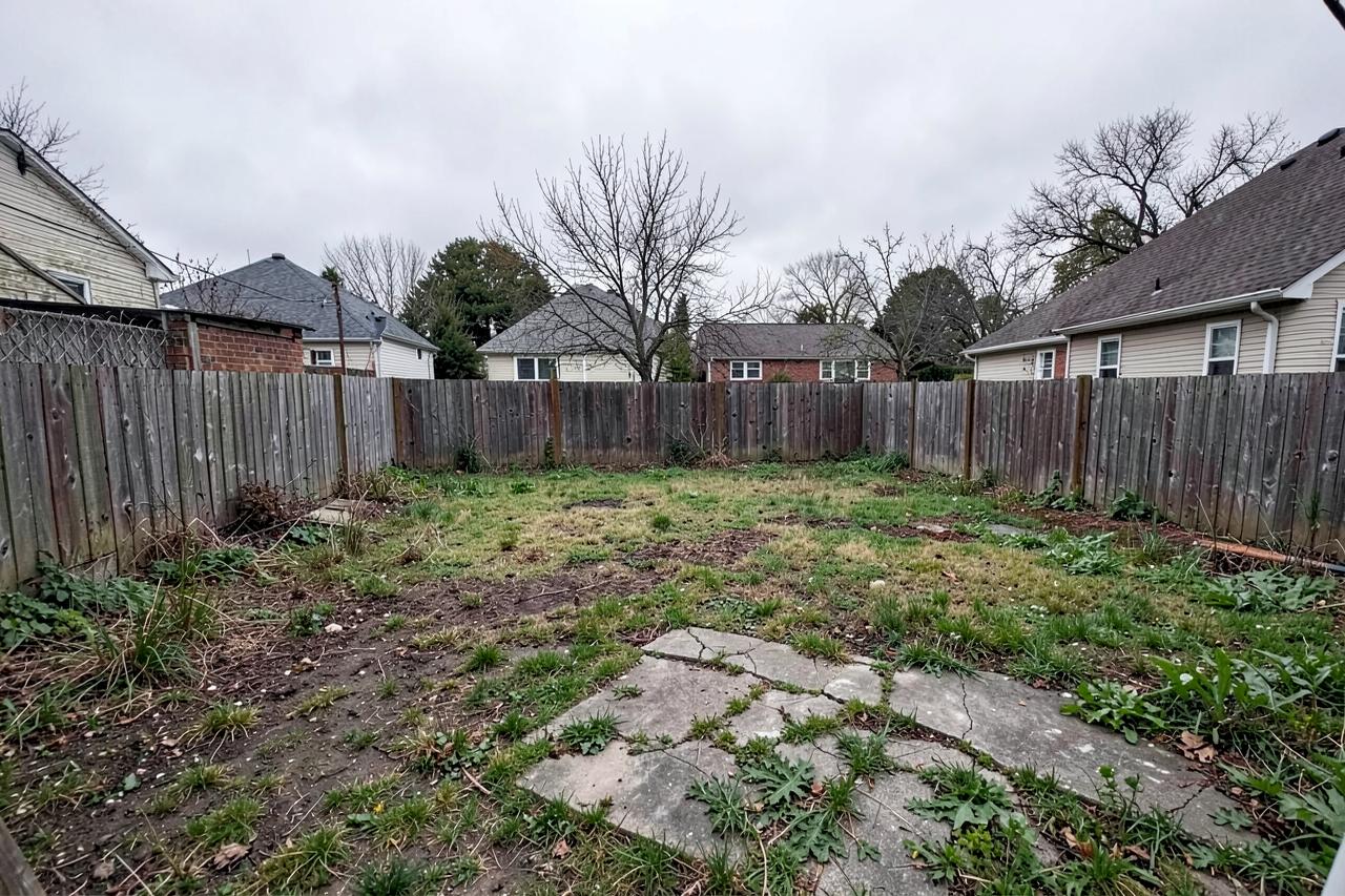 Suburban backyard, full rebuild before TerraFirm work